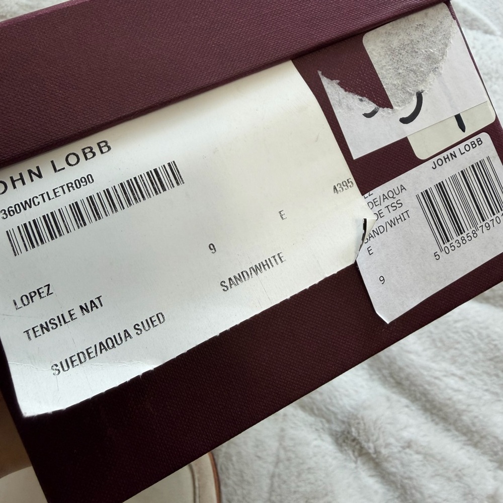 NEW! $1,980 John Lobb “Lopez” Suede Sand Cream Beige Tan Loafers 9W 10D - Picture 9 of 10